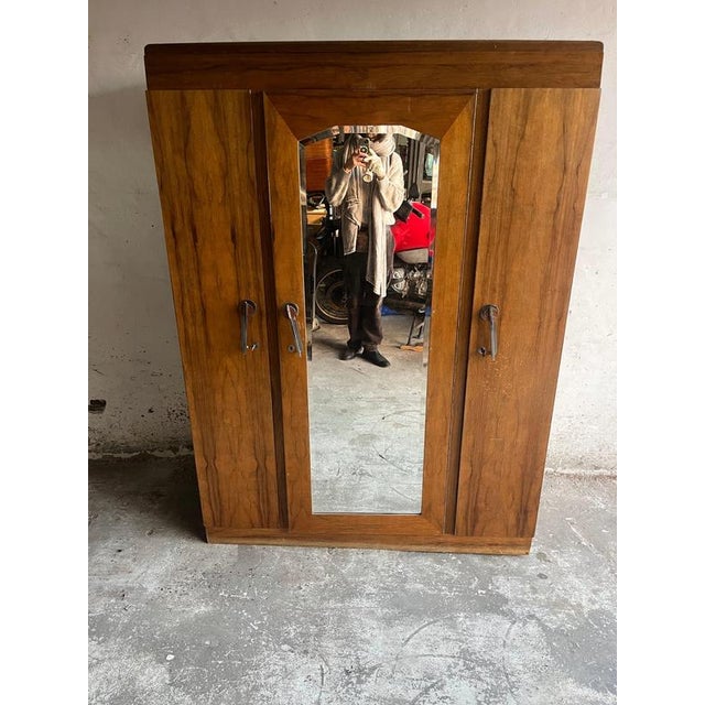 Art Deco Wardrobe with Mirror, 1930s For Sale - Image 13 of 13