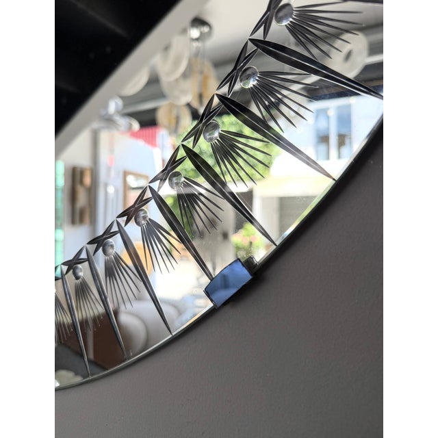 Mirror Glass Palmette by Cristal Art Italy, 1960s For Sale - Image 12 of 13