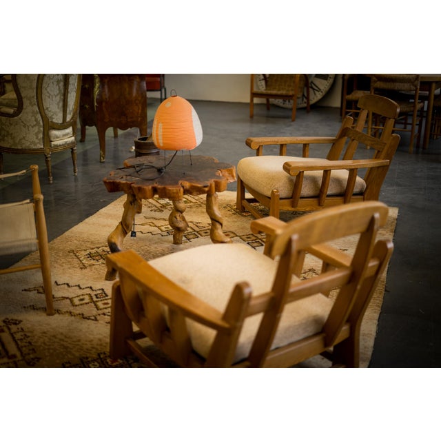 Elm Armchairs from Maison Regain, 1980, Set of 2 For Sale - Image 8 of 8