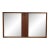 Mid Century Modern Walnut Double Wall Mirror For Sale