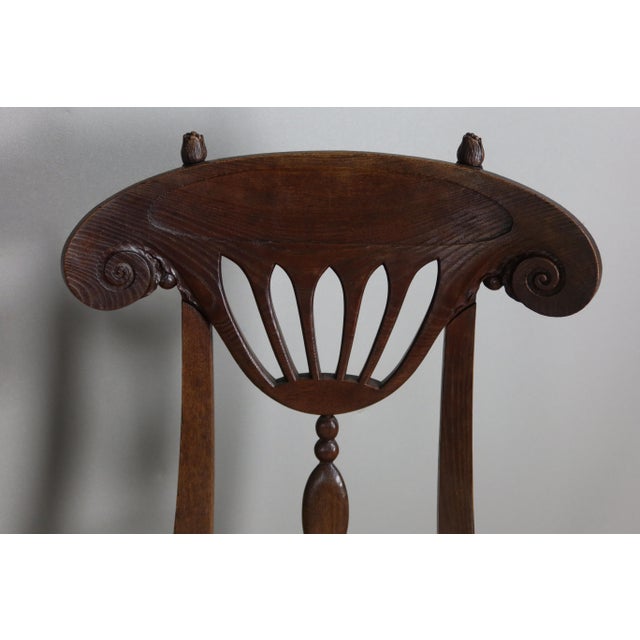 Wood Art Nouveau Chair, 1890s For Sale - Image 7 of 15