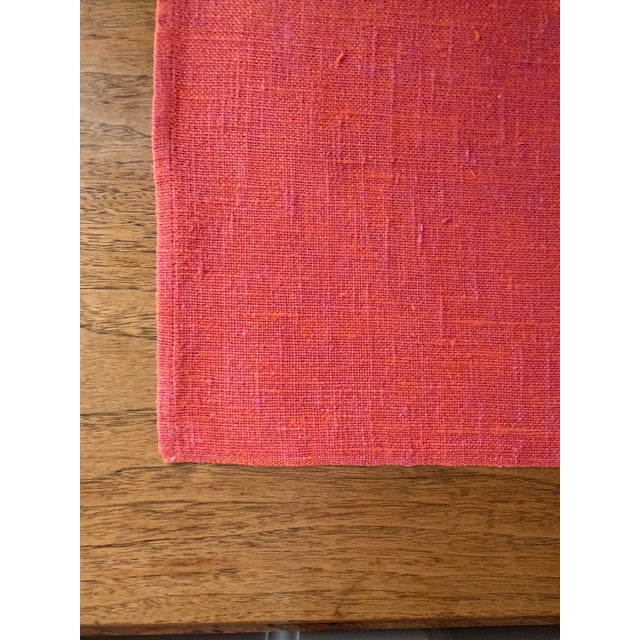Orange Vintage Mid-Century Dansk Ritva Puotila Linen Placements, Set of 4 For Sale - Image 8 of 11