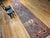 Persian Vintage Persian Heriz Serapi Runner, Hand-Knotted Wool, Geometric Pattern, Terracotta & Navy, 3x16 For Sale - Image 3 of 15