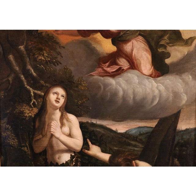 Workshop of Abraham Bloemaert, Adam and Eve, 1650, Oil on Canvas For Sale - Image 9 of 16