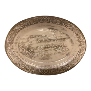 Louisville Stoneware Embossed Running Horse Large Platter