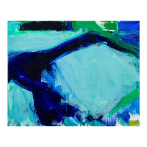 Robert O'Meara Abstract in Blue and Green Oil