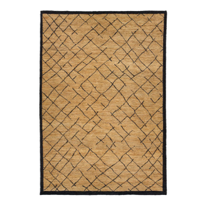 10 X 15 Contemporary Soumak Handmade Geometric Jute Rug in Tan Color
