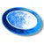 Extremely Rare Cristal Arte Italian Dual-Tone Mirror – Clear Beveled Oval With Blue Mirrored Border For Sale - Image 13 of 14