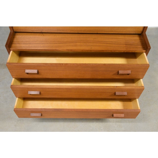 1960s Danish Modern Teak Secretary Desk For Sale - Image 10 of 10