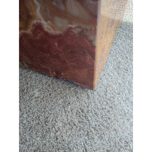 1970s Mid Century Postmodern Marble Square Coffee or Cocktail Table 36" For Sale - Image 11 of 14