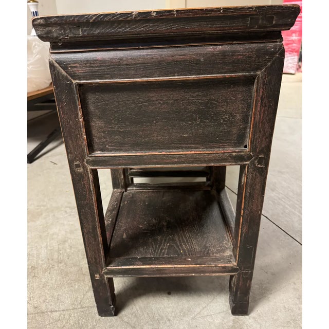 Chinese Late 19th Century Pair Vintage of Chinese End Tables For Sale - Image 3 of 9