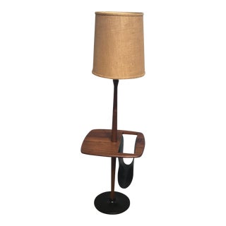 Mid-Century Walnut Floor Lamp For Sale
