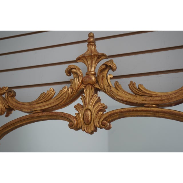 Glass Italian Gold Frame Chippendale Sideboard Mantle Mirror For Sale - Image 7 of 12