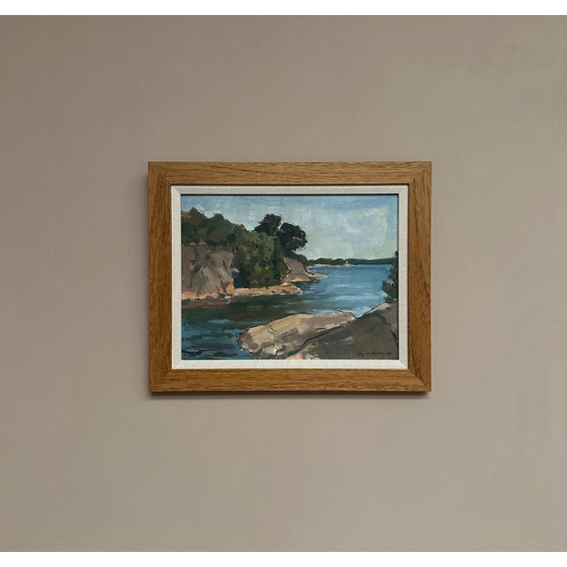 Ragner Nyberg, River, 1969, Oil on Panel, Framed For Sale - Image 4 of 18