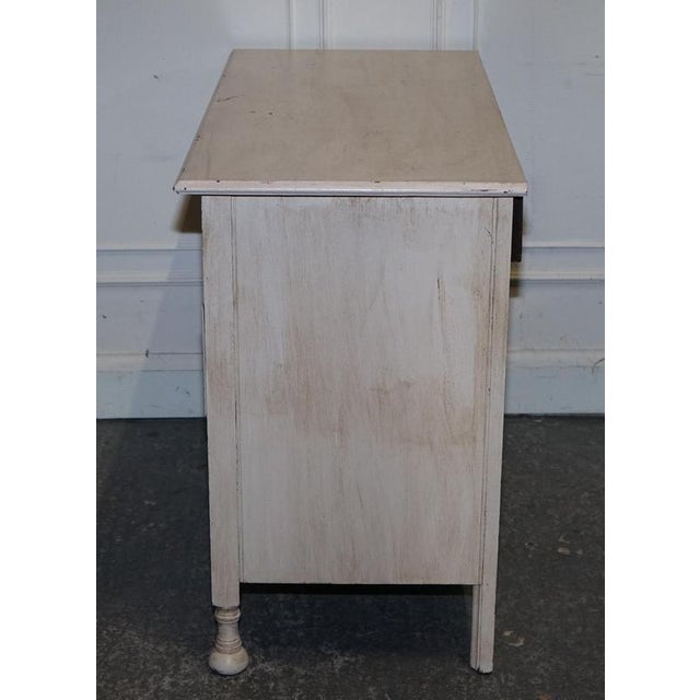 Victorian Hand-Painted Ivory Chest of Drawers with Brass Handles For Sale - Image 12 of 14