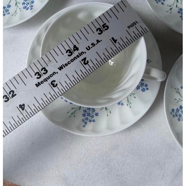 1990s Lomonosov Bone China Porcelain LFZ Coffee Tea Cup Saucer Set of 6 For Sale - Image 11 of 13