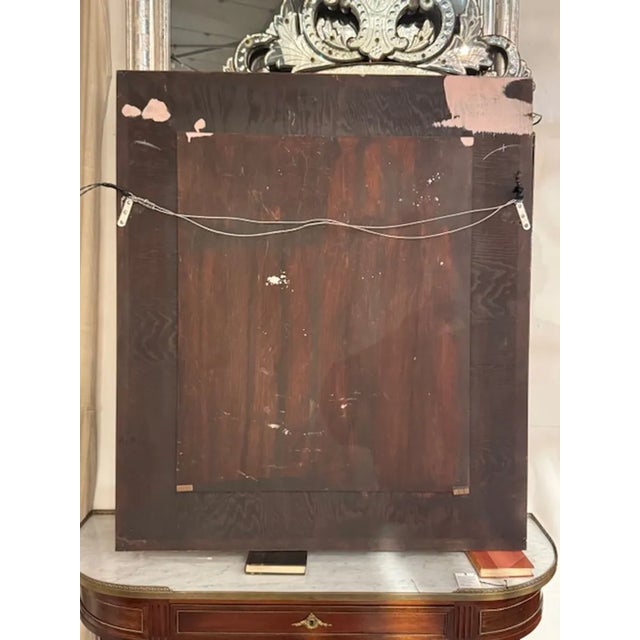 Vintage Italian Eglomise Palm Mirror For Sale - Image 4 of 5