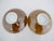 Ceramic Small Chinese Cafe Au Lait Brown & Blue Porcelain Fish Tazza Dish Saucer Set For Sale - Image 7 of 7