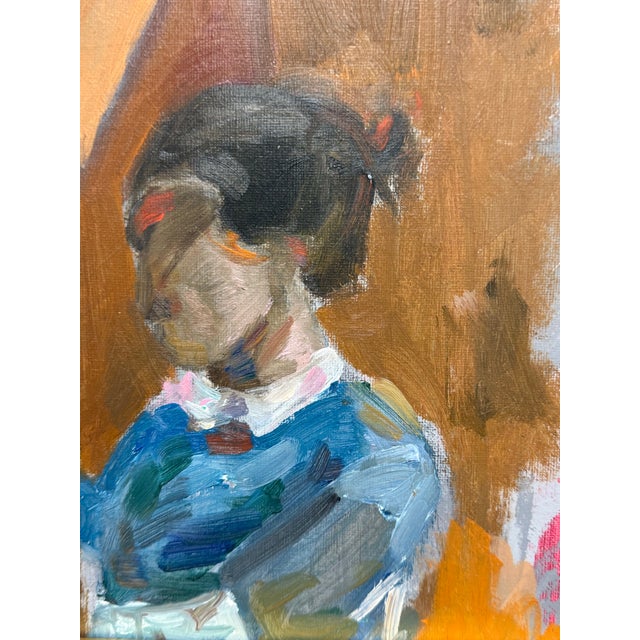 Impressionist Reproduction Artwork of Portrait of Young Girl, Framed For Sale - Image 12 of 12