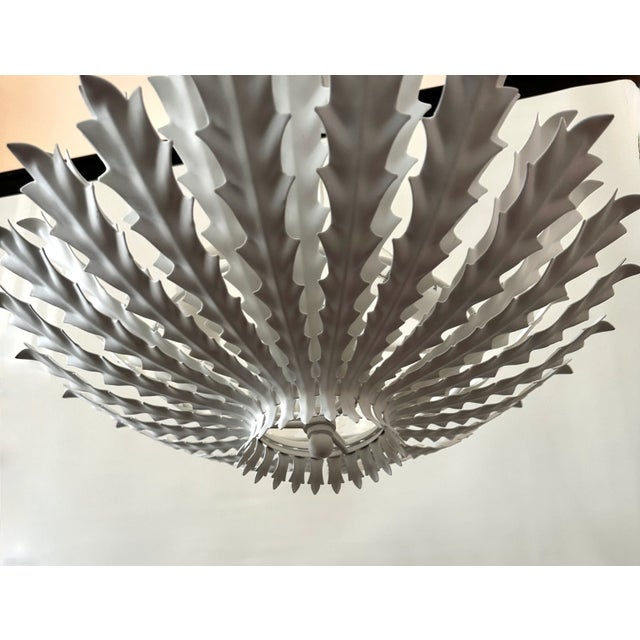 Hollywood Regency Contemporary Visual Comfort Aerin Lauder Plaster White Hampton Mini Chandelier For Sale - Image 3 of 9