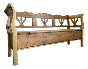 Provincial Biedermeier Country House Storage Bench
