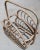 Large Vintage Rattan Basket With Handle For Sale - Image 4 of 10