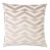 Schumacher x Miles Redd Broken Chevron Cut Velvet 20" Pillow in Taupe on Ivory For Sale