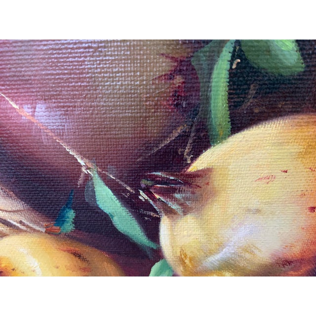 20th Century Still Life of Basket and Fruits For Sale - Image 10 of 11