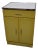 Vintage 1950s Yellow Metal Kitchen Cabinet W/ Formica Top Mid-Century For Sale