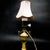 The night lamp comes from Poland from 1900-1910 and was made in an eclectic style. The construction is metal. The lamp has...