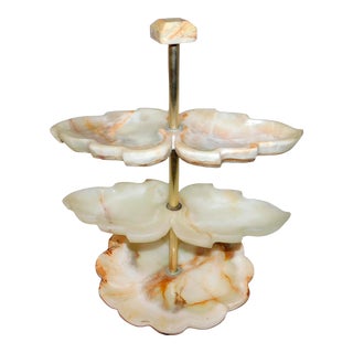 Vintage Agate Tidbit Tray For Sale