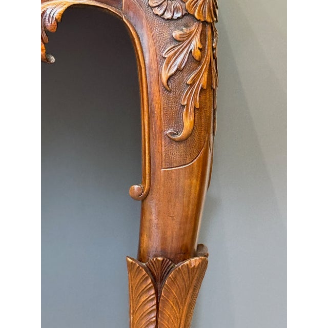 Brown Early 19th Century Irish Carved Mahogany Console Table With Marble Top For Sale - Image 8 of 8
