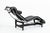 Metal Cassina Lc4 Black Leather Chaise Lounge Chair by Le Corbusier 1994 For Sale - Image 7 of 18