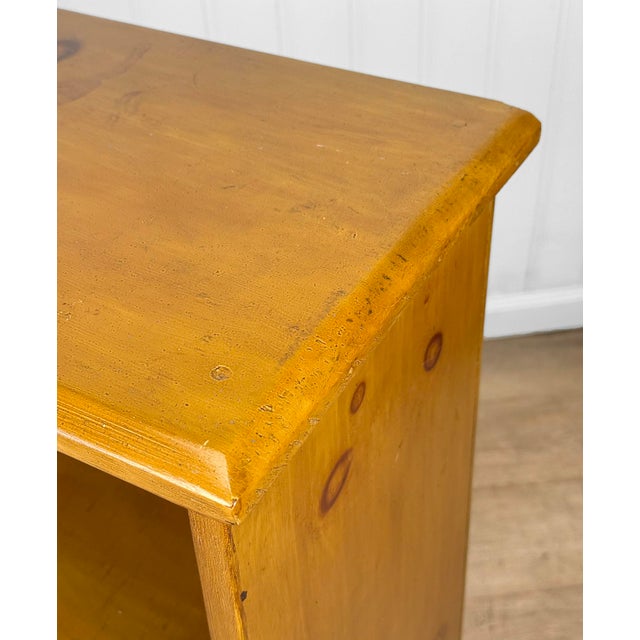 Brown Vintage Farmhouse Pine Bookshelf Cabinet For Sale - Image 8 of 12