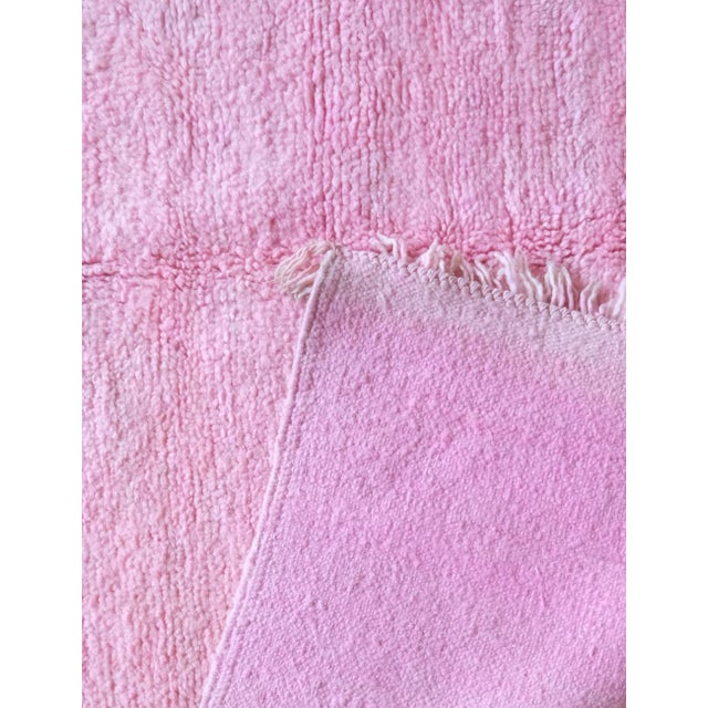 1980s Solid Pink Moroccan Rug - 8.3 X 5 Ft For Sale - Image 5 of 8