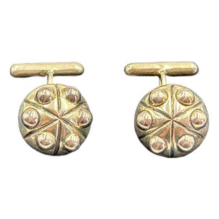 William Spratling Sterling Silver Taxco Signed Cuff Links Domed Mexico Vintage Mid Century For Sale