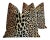Hollywood Leopard Spot Safari Velvet Feather/Down Pillows 26" Square - Pair For Sale