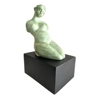 Art Deco Style Hard Plaster Figure, 1970s For Sale