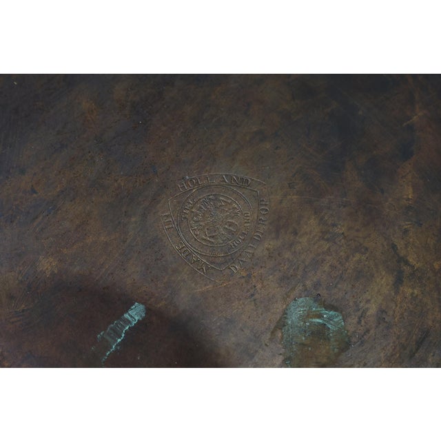 Art Deco Side Table in Red and Yellow Copper by Daalderop, 1890s For Sale - Image 10 of 12