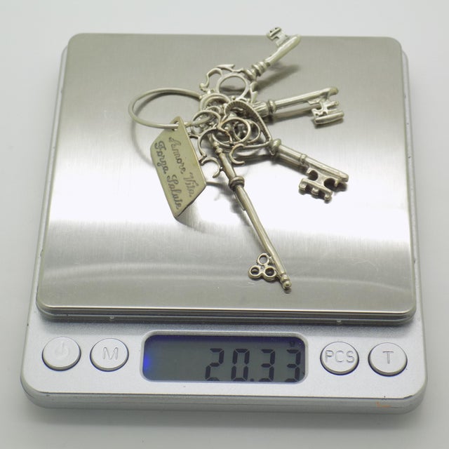 Vintage Italian Silver Decorative Keys to Happiness, Italy, 1970s For Sale - Image 11 of 14