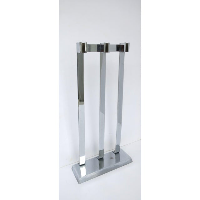 Albrizzi Style Metal Chrome and Lucite Fireplace Tools, Set, Late 20th Century For Sale - Image 9 of 10