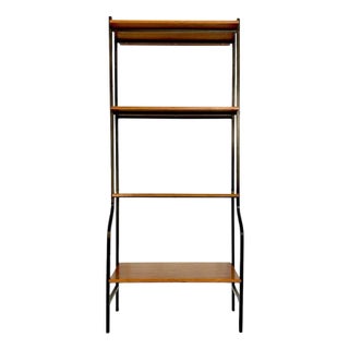 Scandinavian Teak and Iron Bookcase, 1960s For Sale
