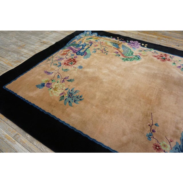 1920s Brown Earth Tone Antique Chinese Art Deco Carpet Made by Nichols Workshop Rug 7'10" X 9'6" For Sale - Image 17 of 18