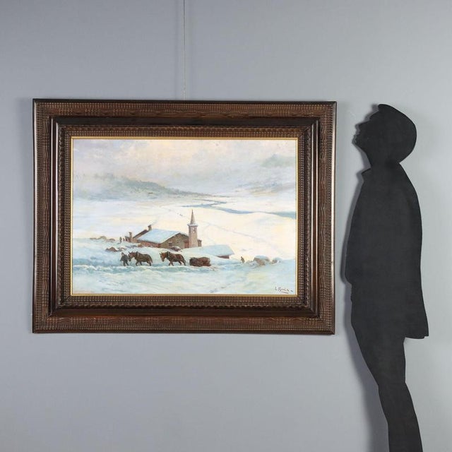 Oil on canvas. Signed lower right. Leonardo Roda, a landscape painter from Turin, was known as "the painter of the...
