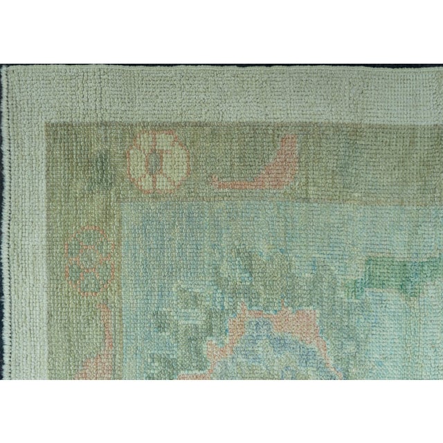 Turkish Oushak Rug 13'1" x 16'5" #19510 For Sale - Image 4 of 8