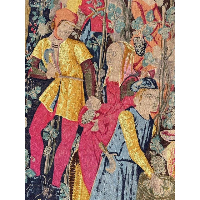 1970s Vintage French Hand Printed Tapestry Vendanges Museum Design, 1970s For Sale - Image 5 of 18