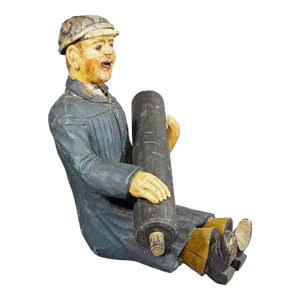 Antique Fireman From a Children's Carousel, Germany 1920s