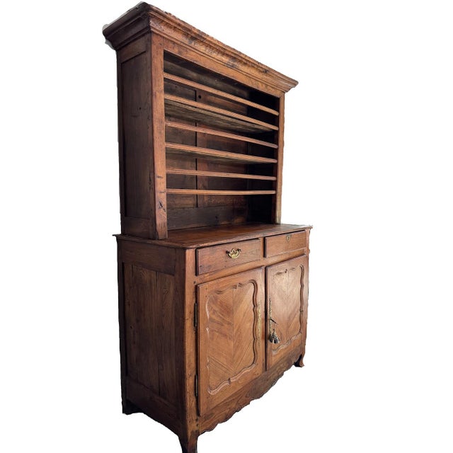 French Mid 19th Century French Antique Vaisselier Two Door Buffet Cabinet For Sale - Image 3 of 12