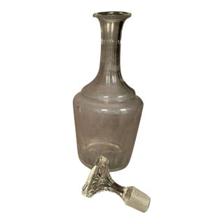 English Cut Glass Decanting Bottle With Lid, Circa 1920s For Sale