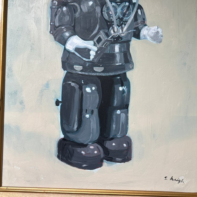 Contemporary Contemporary Original Painting by Stephen Heigh “Robot” For Sale - Image 3 of 5
